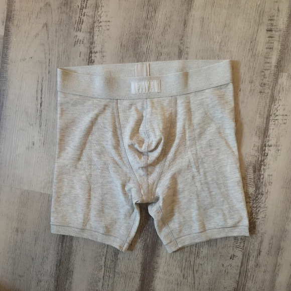 SKIMS Cotton Light Gray Boxer Briefs 5" - Picture 4 of 5